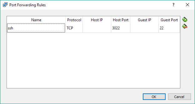 VirtualBox port forwarding