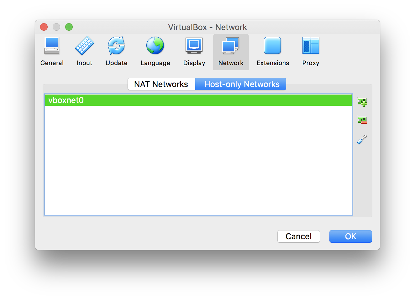 VirtualBox host-only network