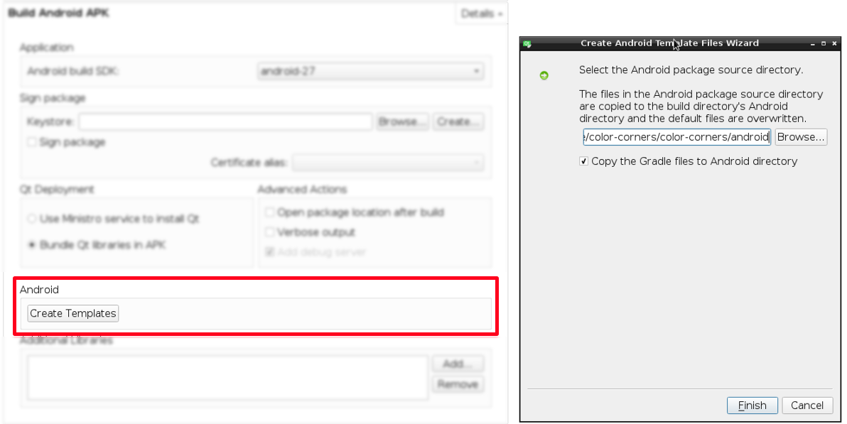 Qt Android templates