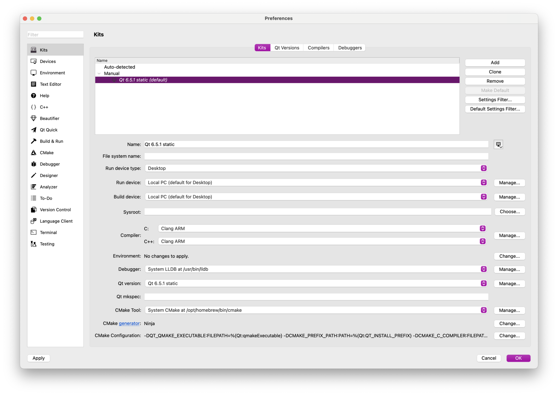 At last let s build Qt statically Declaration of VAR