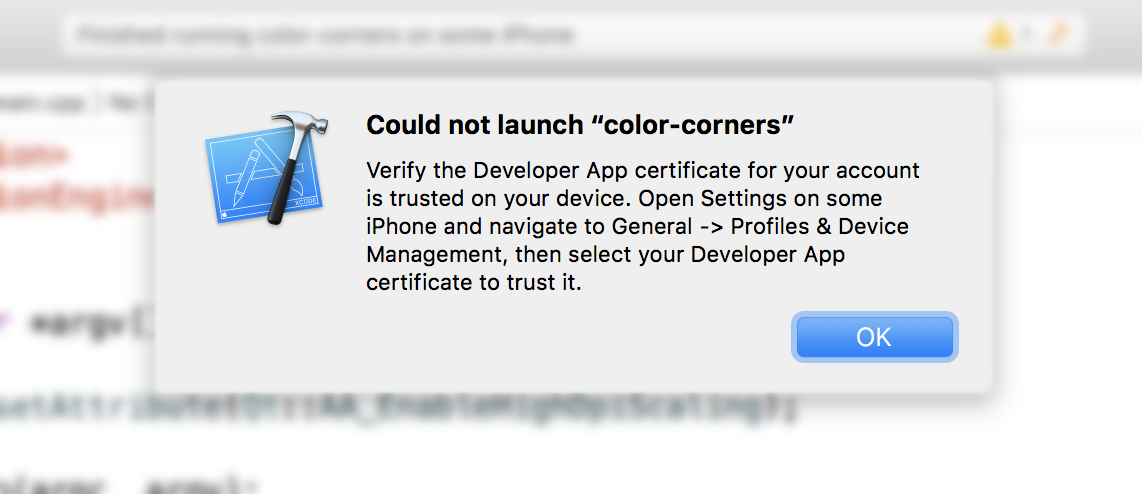 Xcode, verify certificate