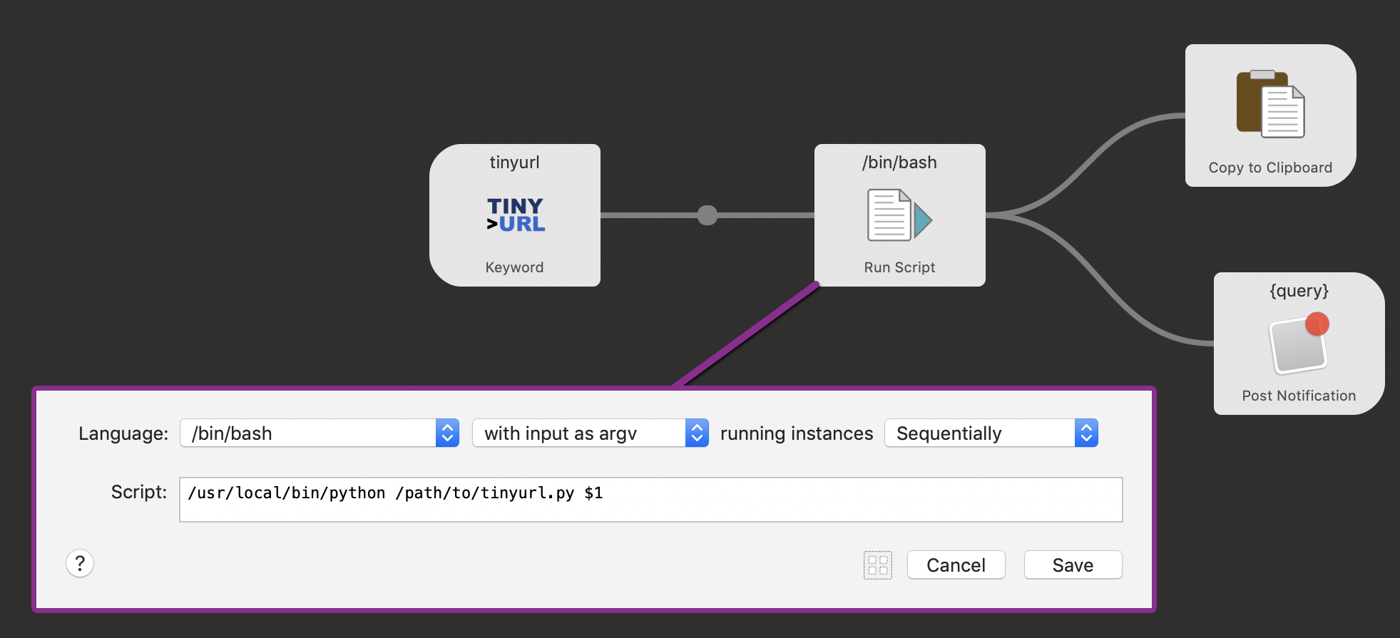 Alfred workflow