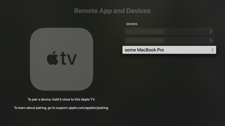 Apple TV, Remote App and Devices