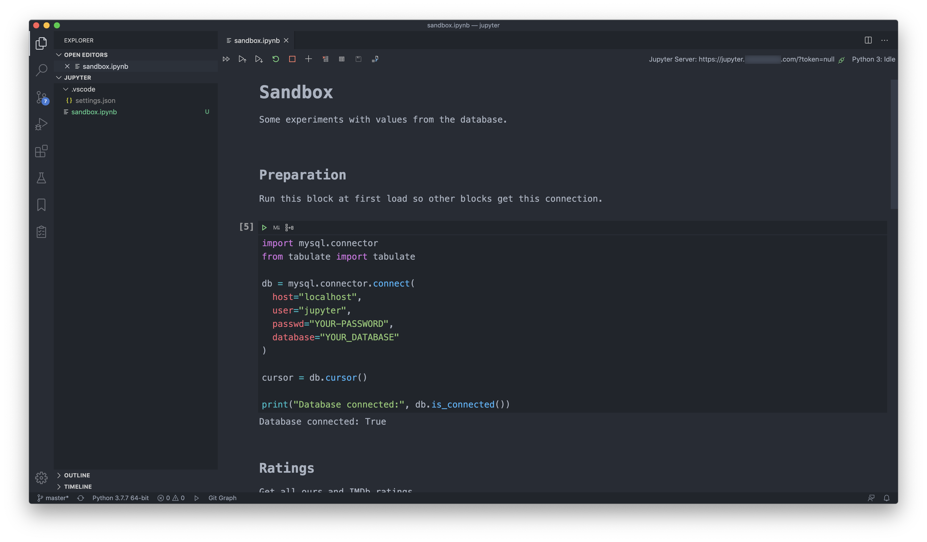 jupyter notebook visual studio code