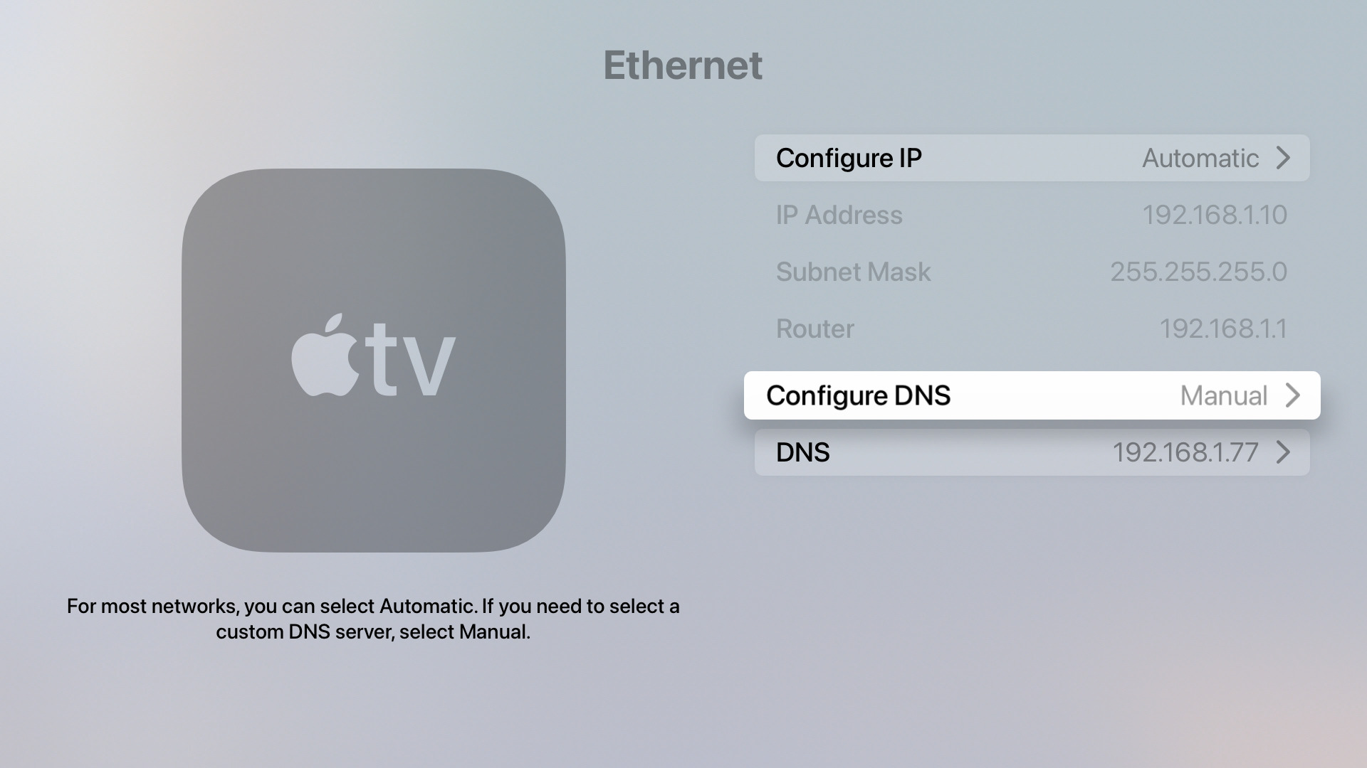 Apple tv управление