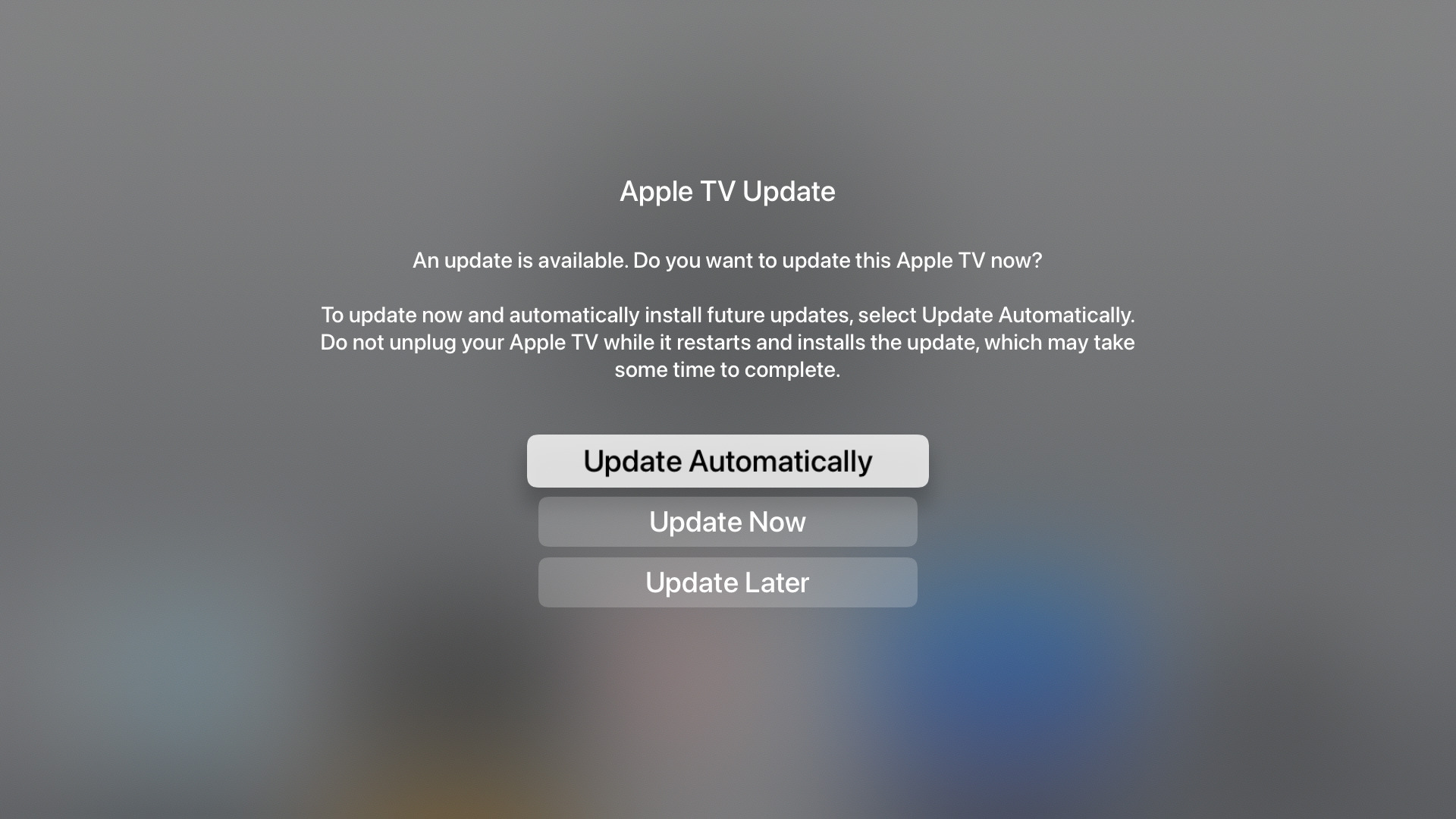 How to block Apple TV updates Declaration of VAR