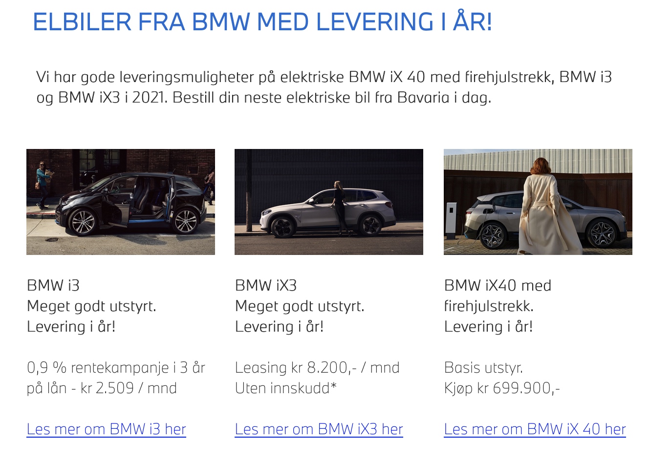 BMW leasing offers