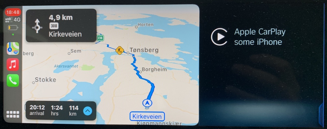 Route in Apple Maps