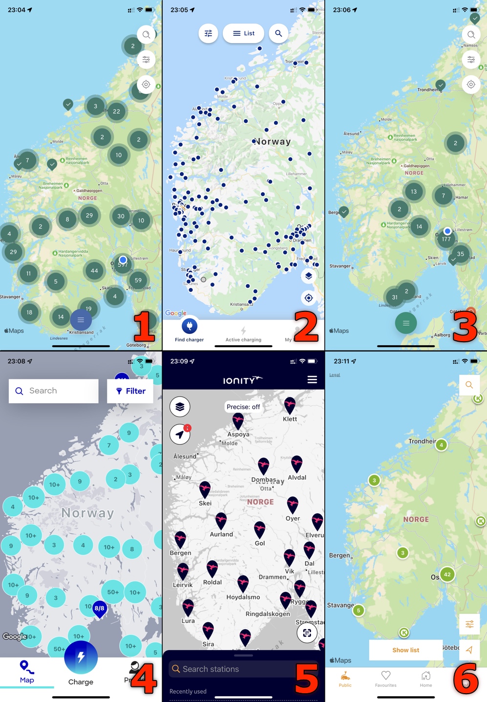 Norway charging networks