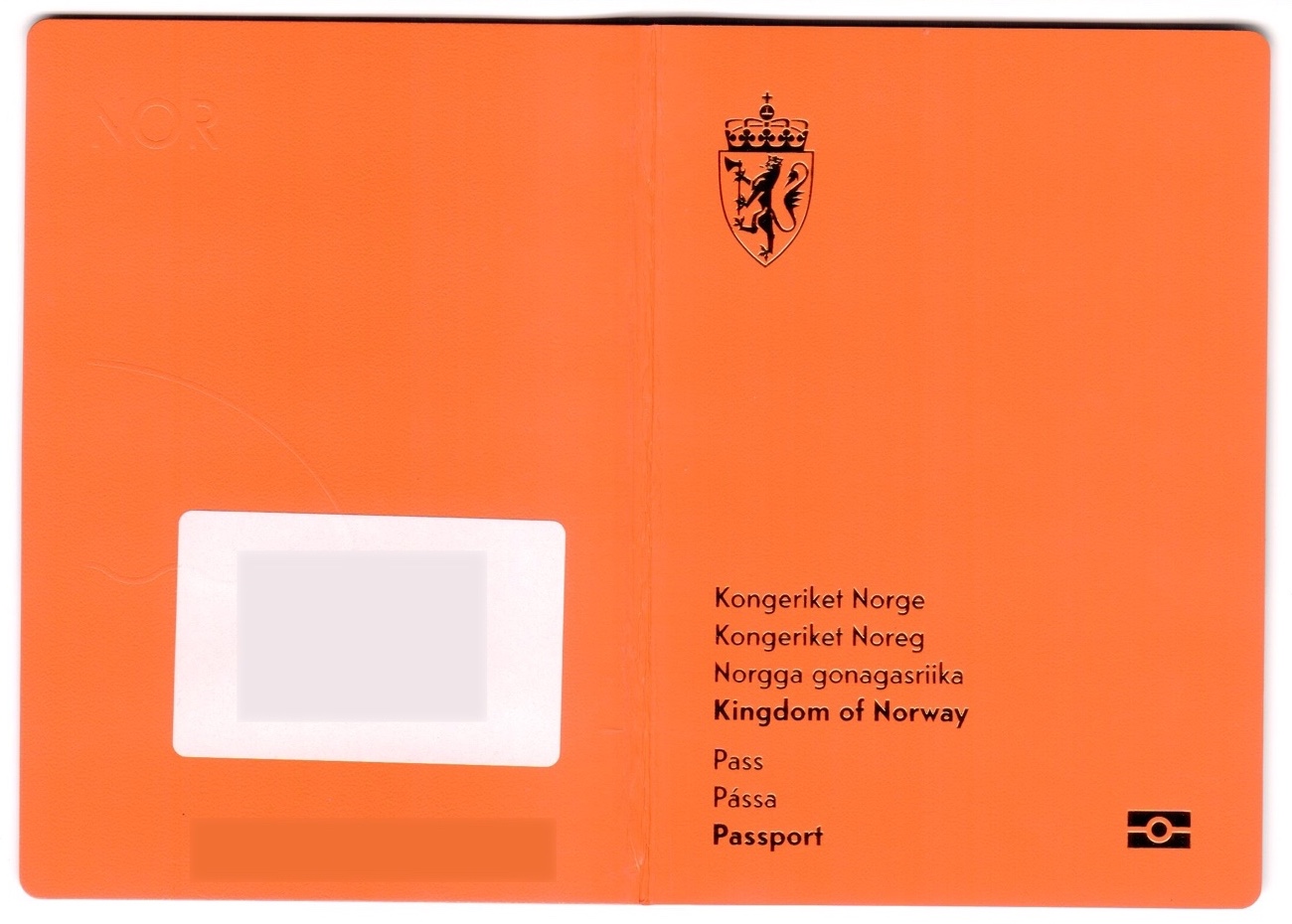 Обложка норвежского паспорта