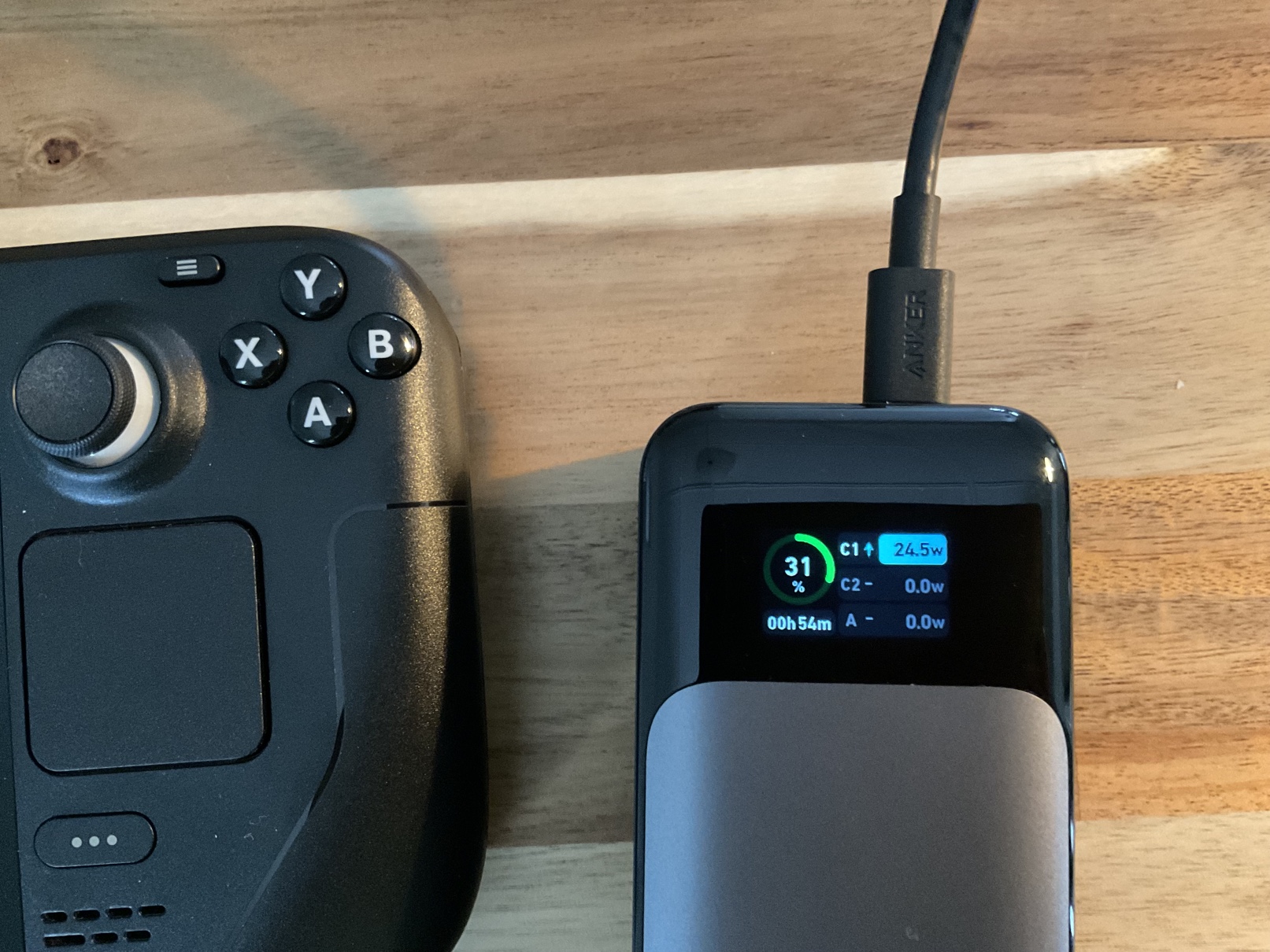 Anker 737 charging Steam Deck turned off