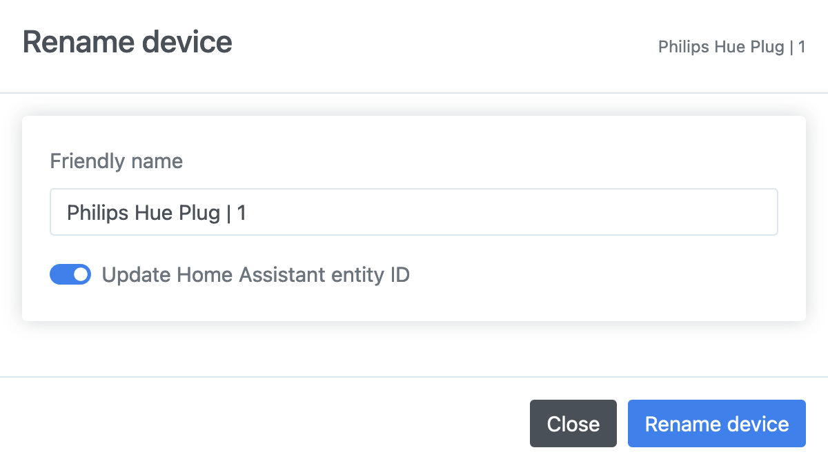 Zigbee2MQTT, renaming a device