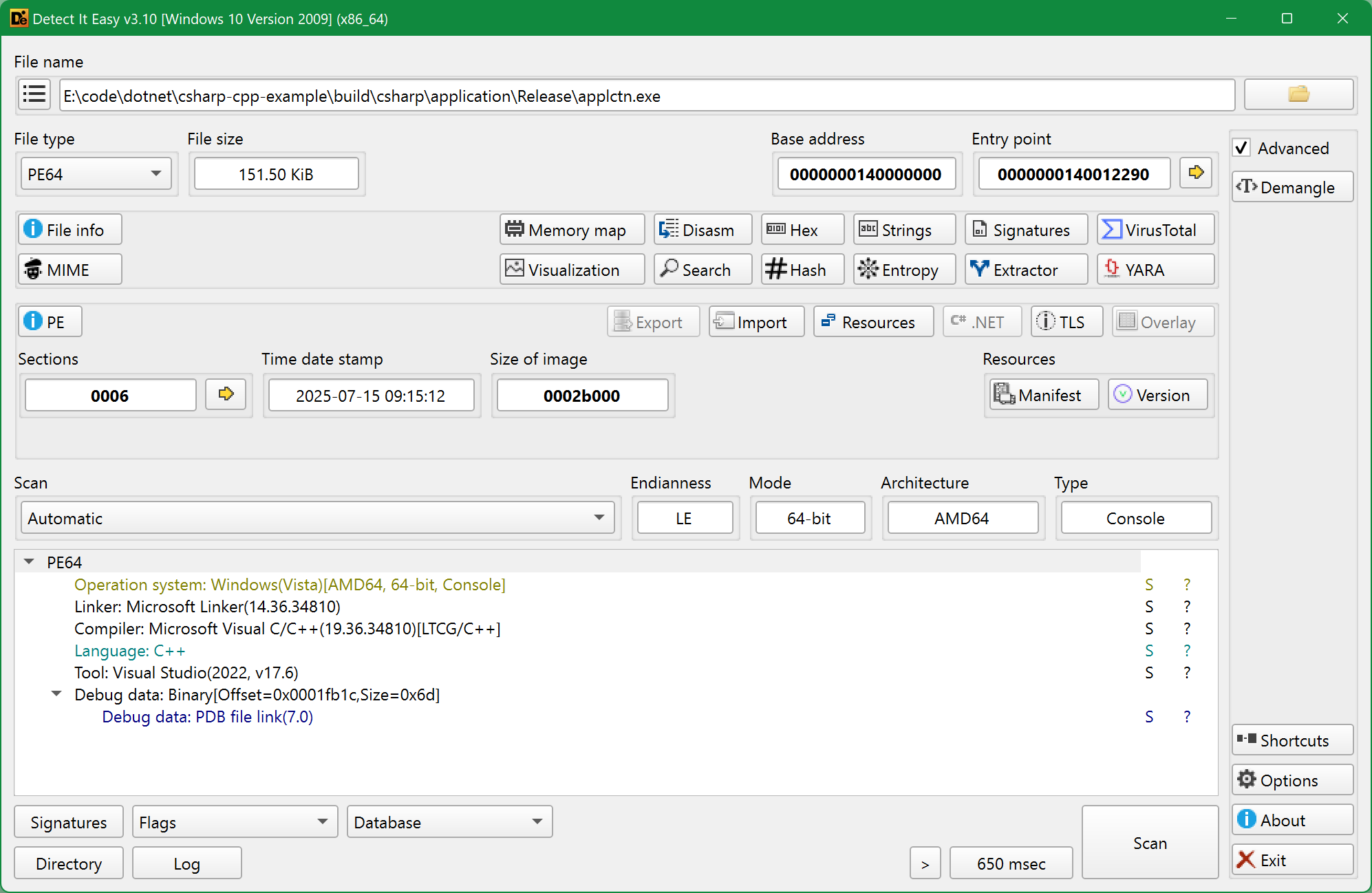 Detect It Easy, applctn.exe